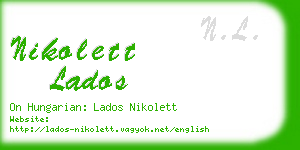 nikolett lados business card